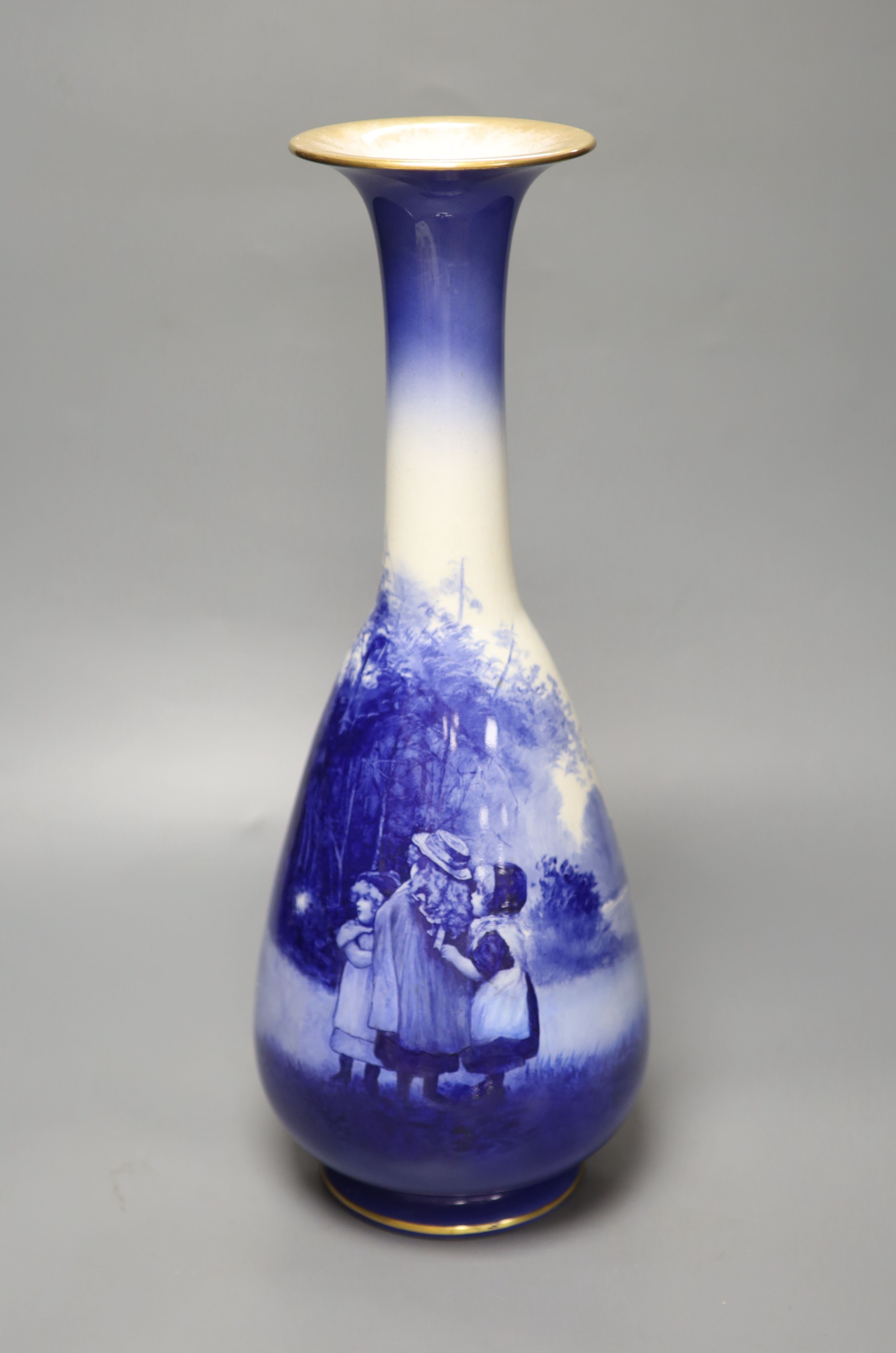 A large Royal Doulton Blue Children bottle vase, height 47cm